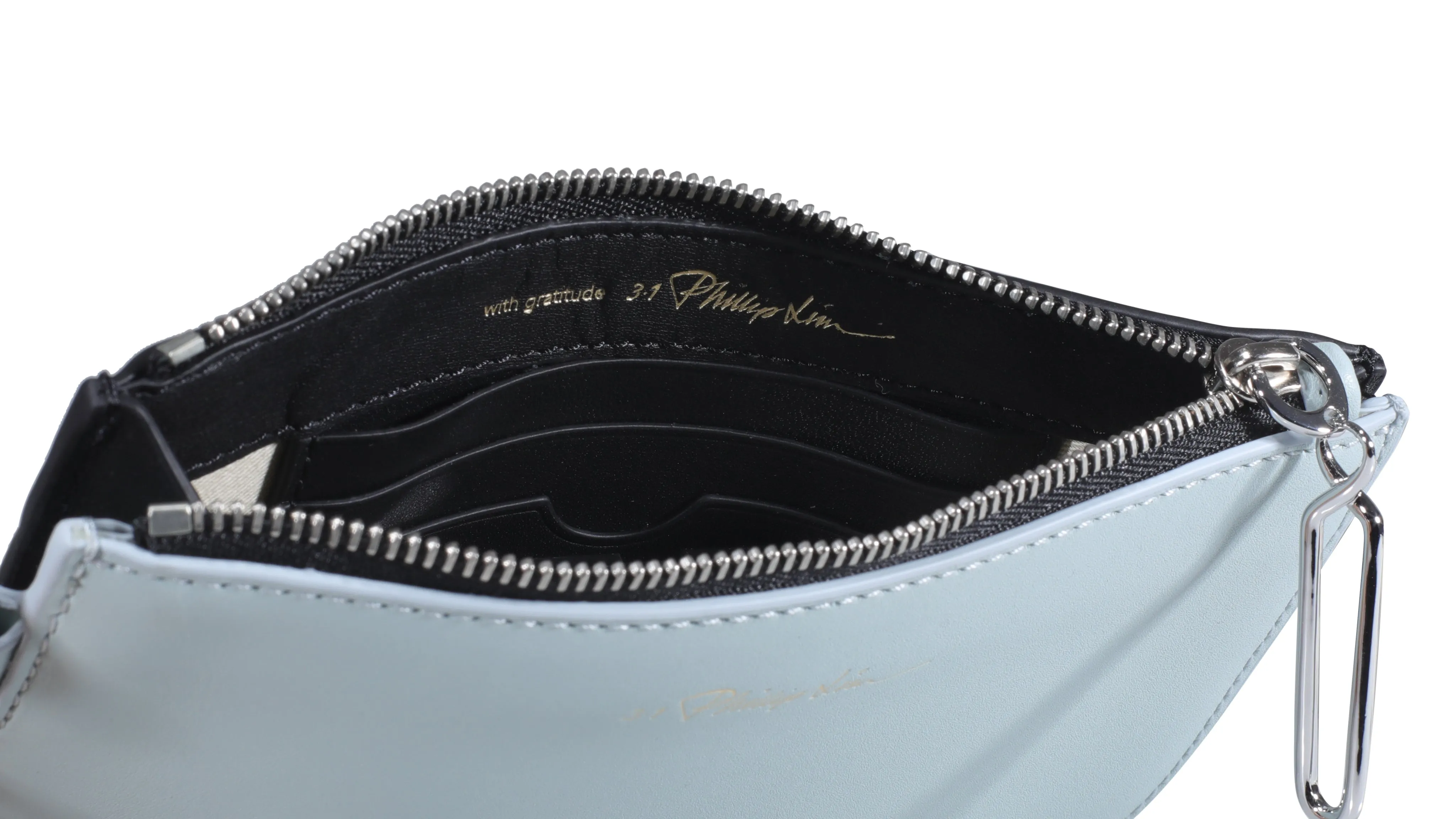 3.1 Phillip Lim Logo Printed Zipped Clutch Bag