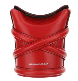 Alexander McQueen Logo Embossed The Mini Curve Bucket Bag