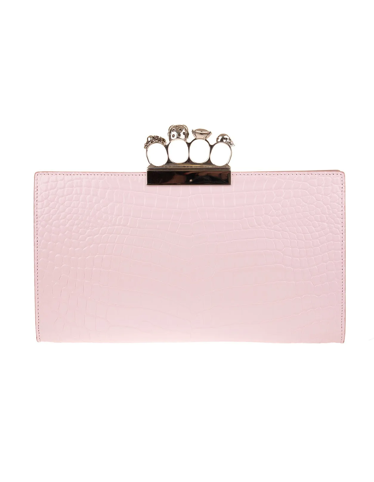 Alexander McQueen Skull Four-Ring Clutch Bag