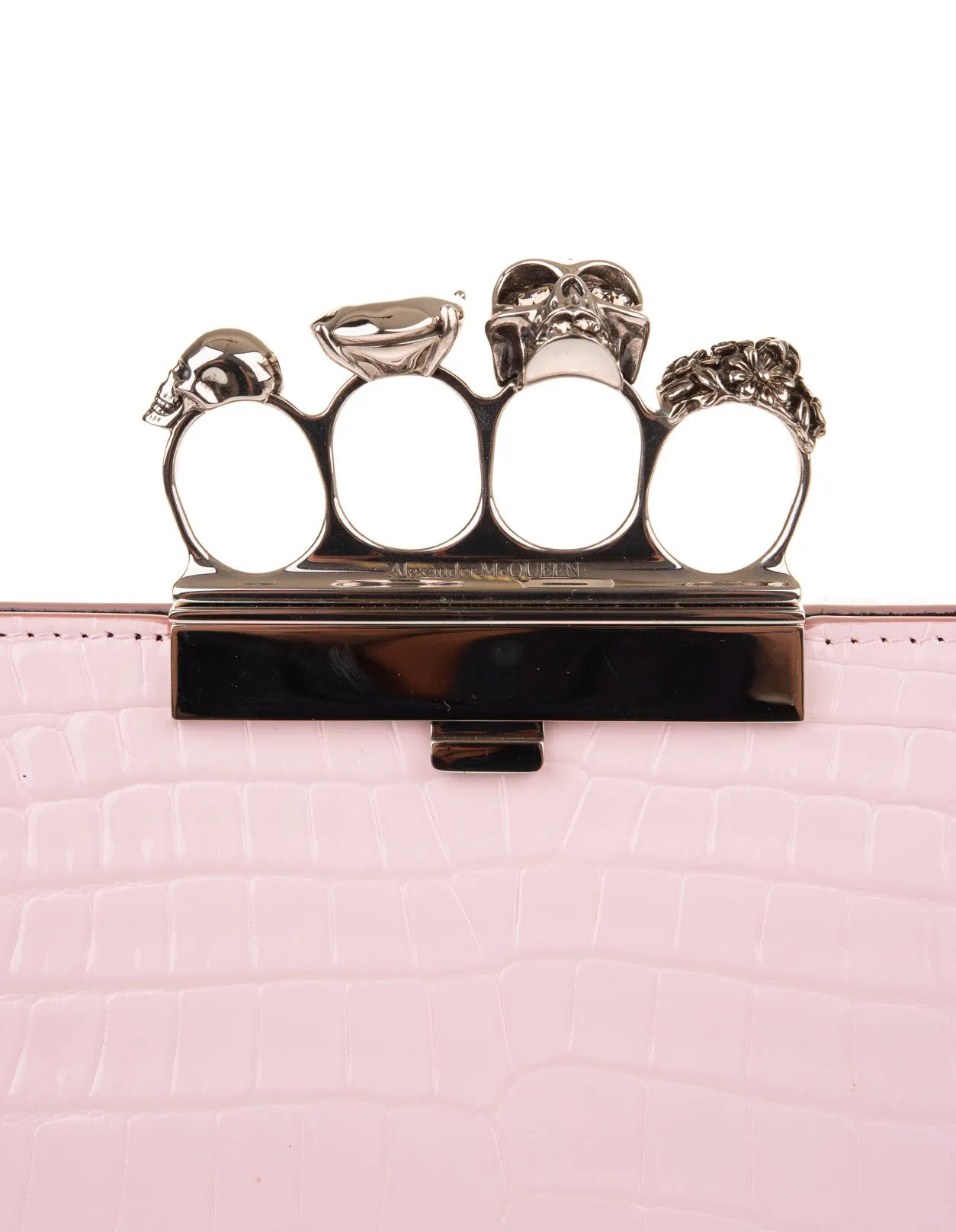 Alexander McQueen Skull Four-Ring Clutch Bag