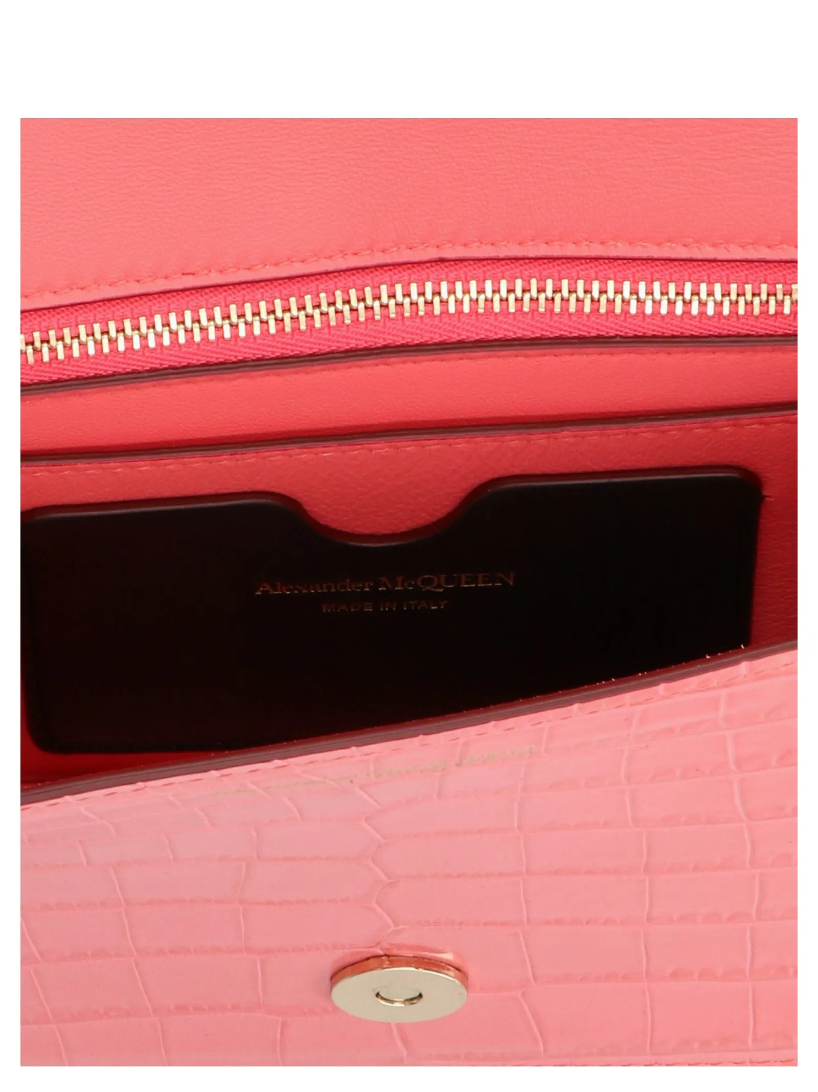Alexander McQueen The Four Ring Embossed Crossbody Bag