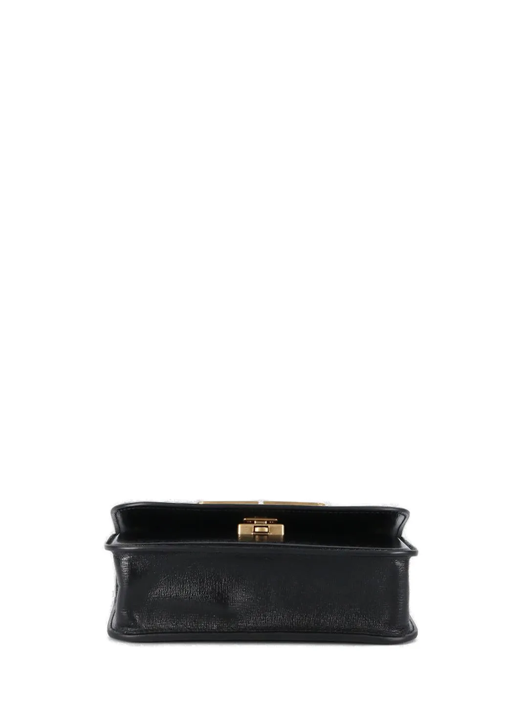 Balenciaga Logo Plaque Textured Chained Crossbody Bag
