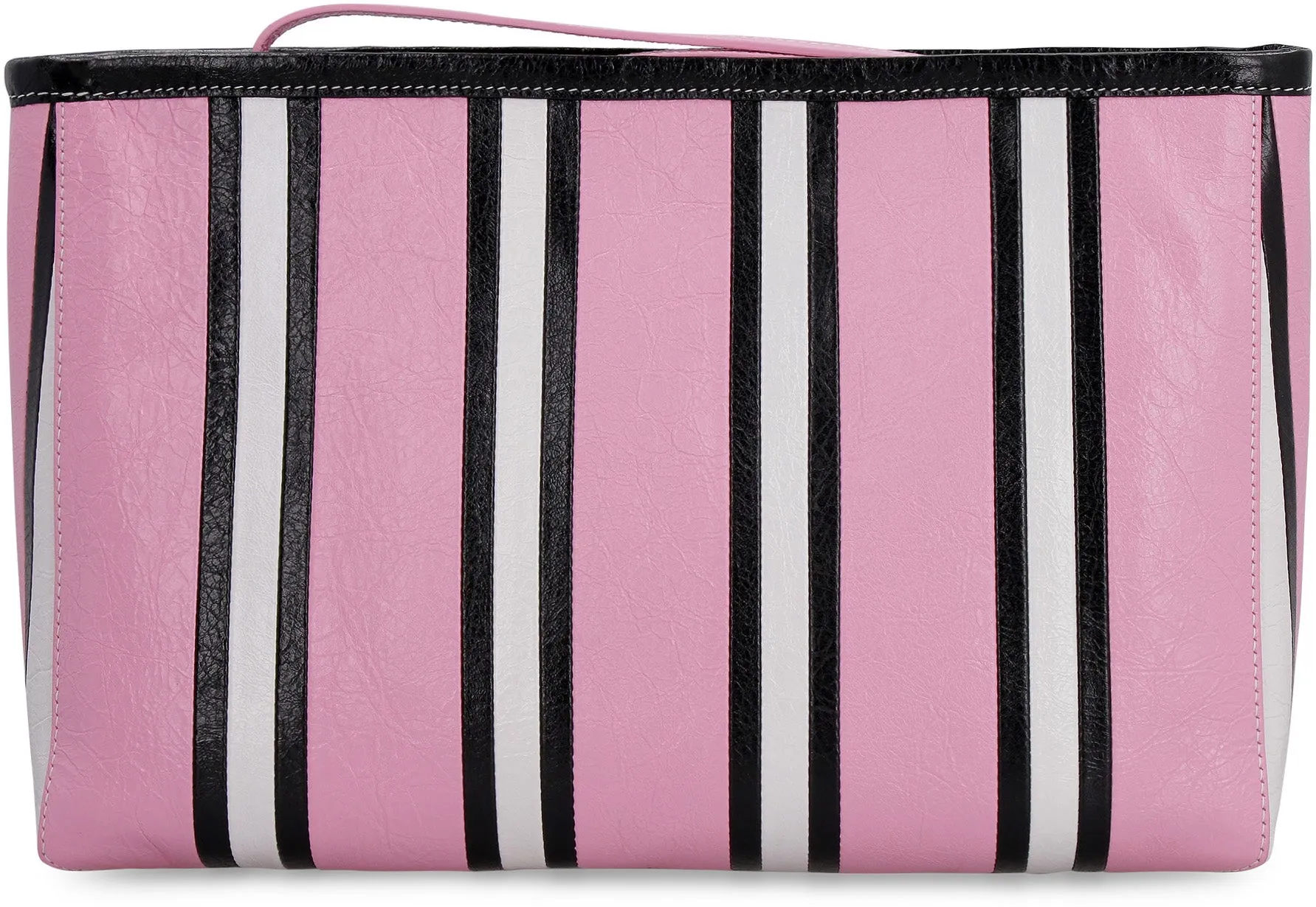 Balenciaga Striped Logo Printed Pouch