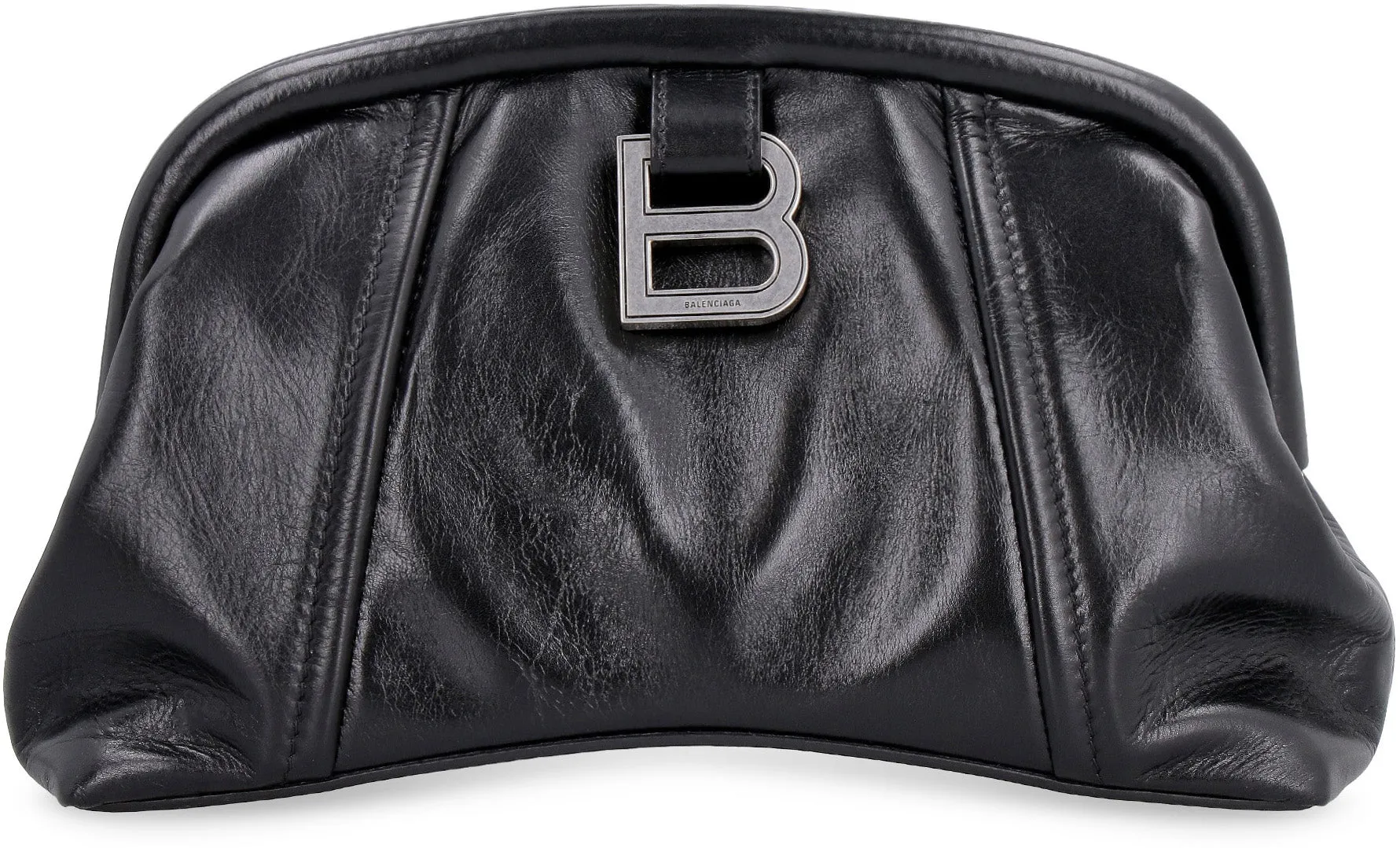 Balenciaga XS Frame Logo Plaque Clutch Bag