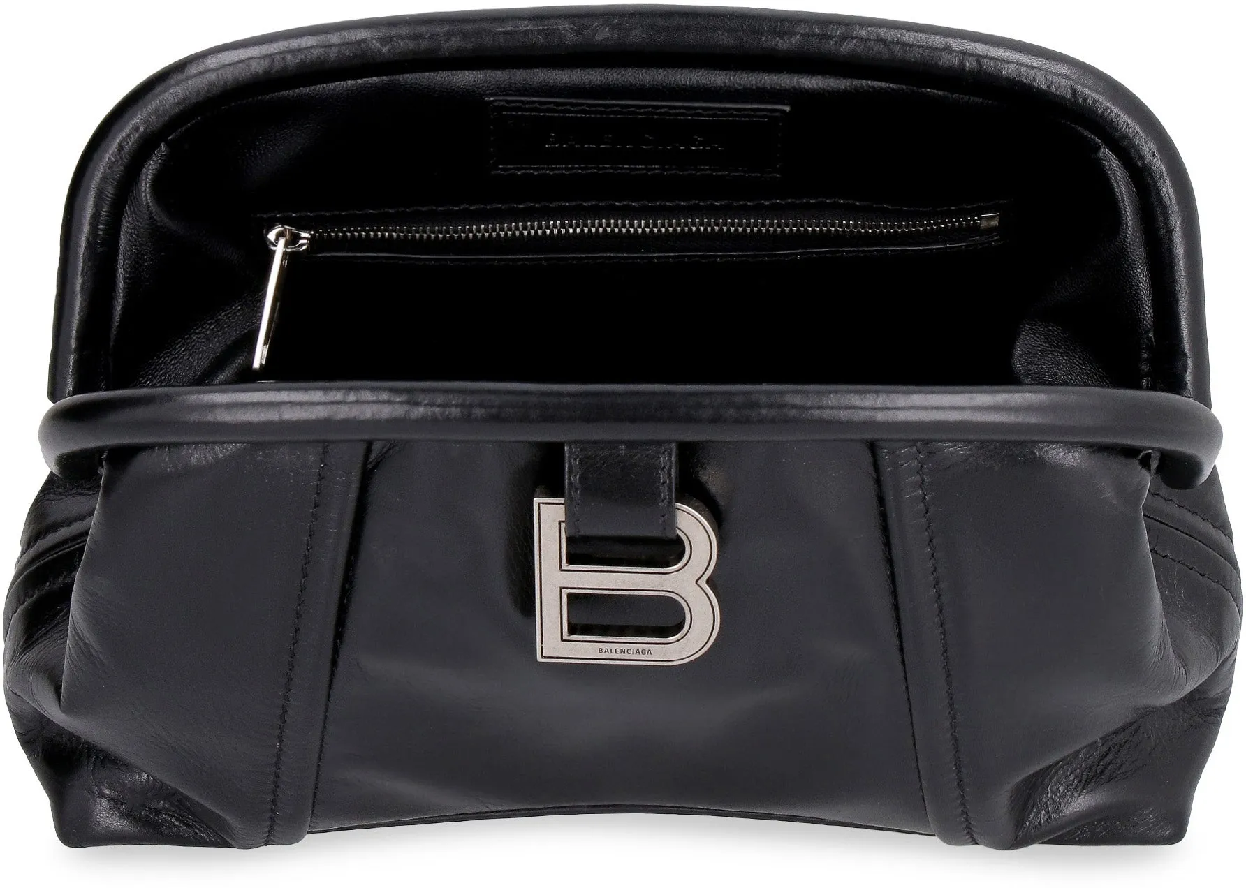 Balenciaga XS Frame Logo Plaque Clutch Bag