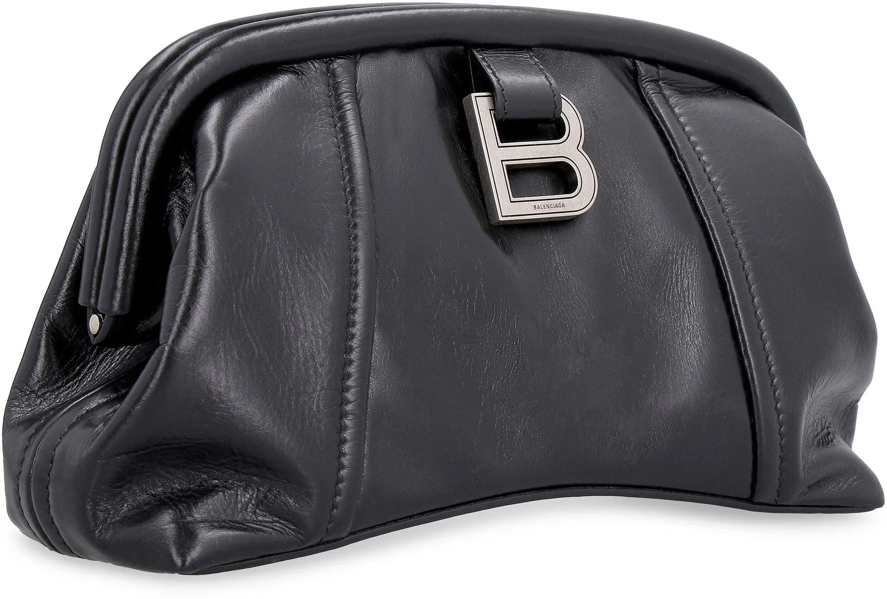 Balenciaga XS Frame Logo Plaque Clutch Bag