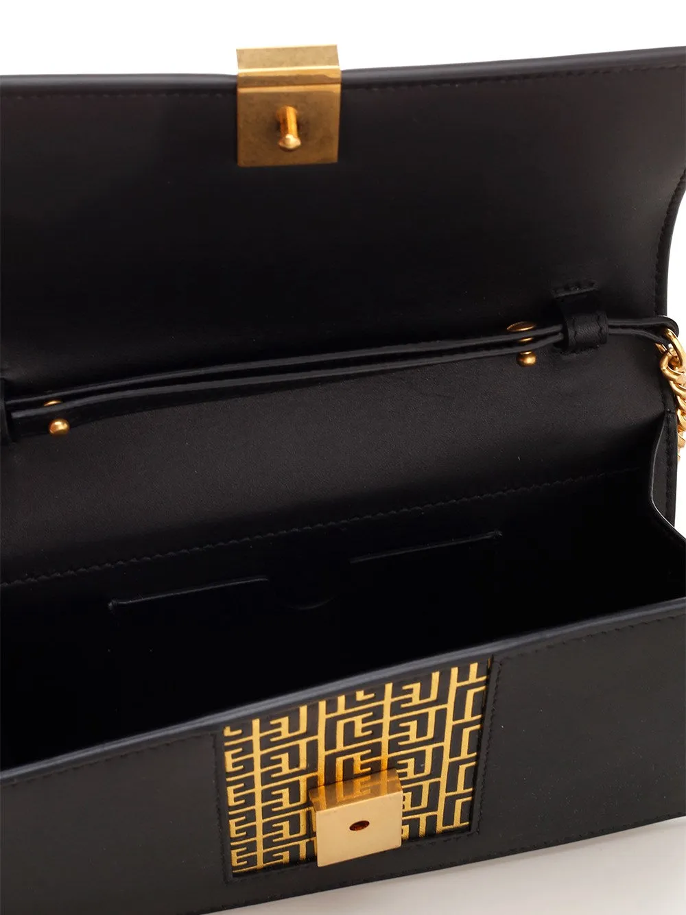 Balmain 1945 Logo Plaque Chained Crossbody Bag