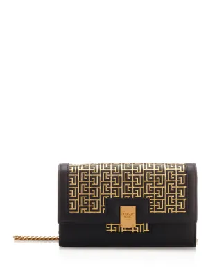 Balmain 1945 Logo Plaque Chained Crossbody Bag