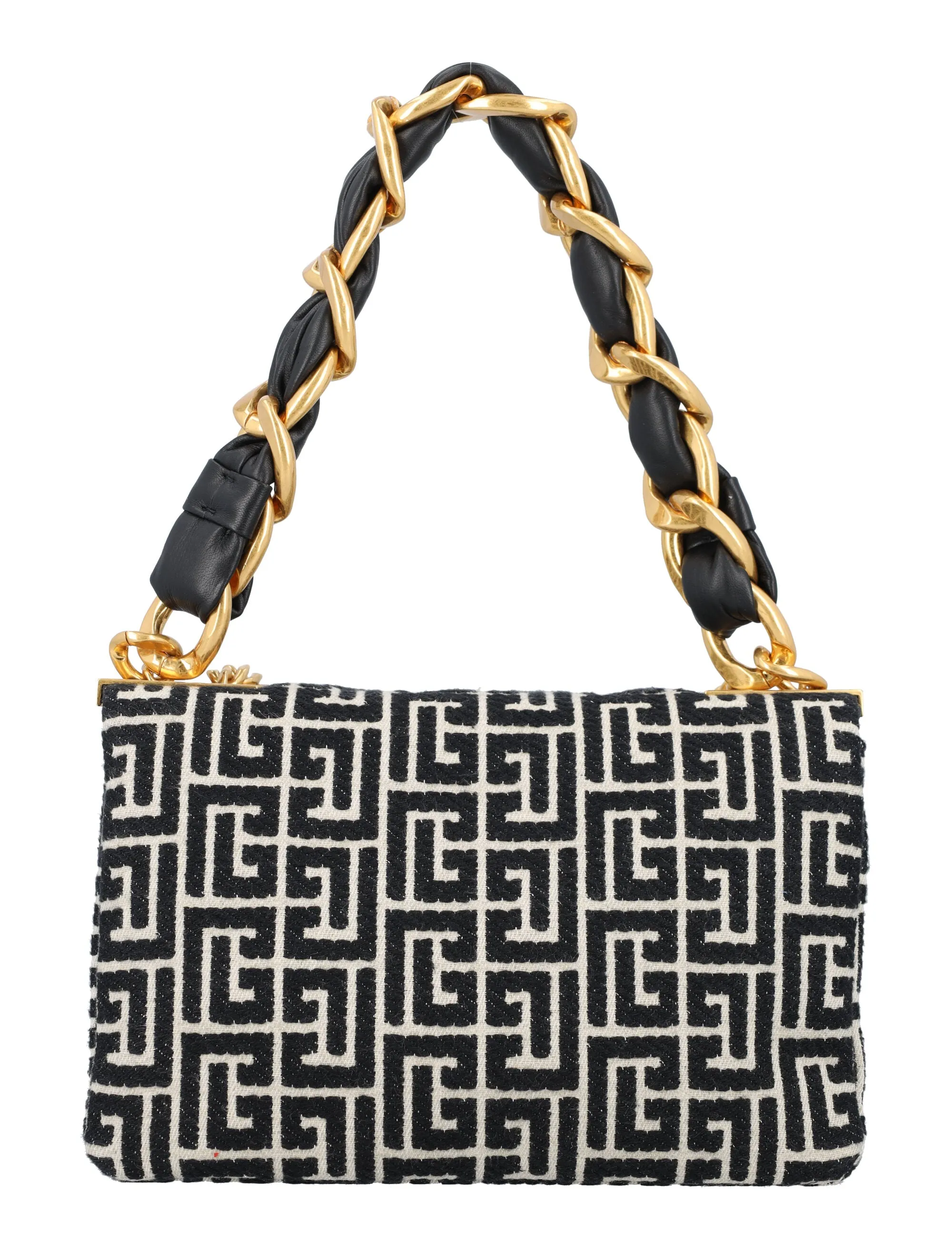 Balmain 1945 Small Monogram Jacquard Shoulder Bag