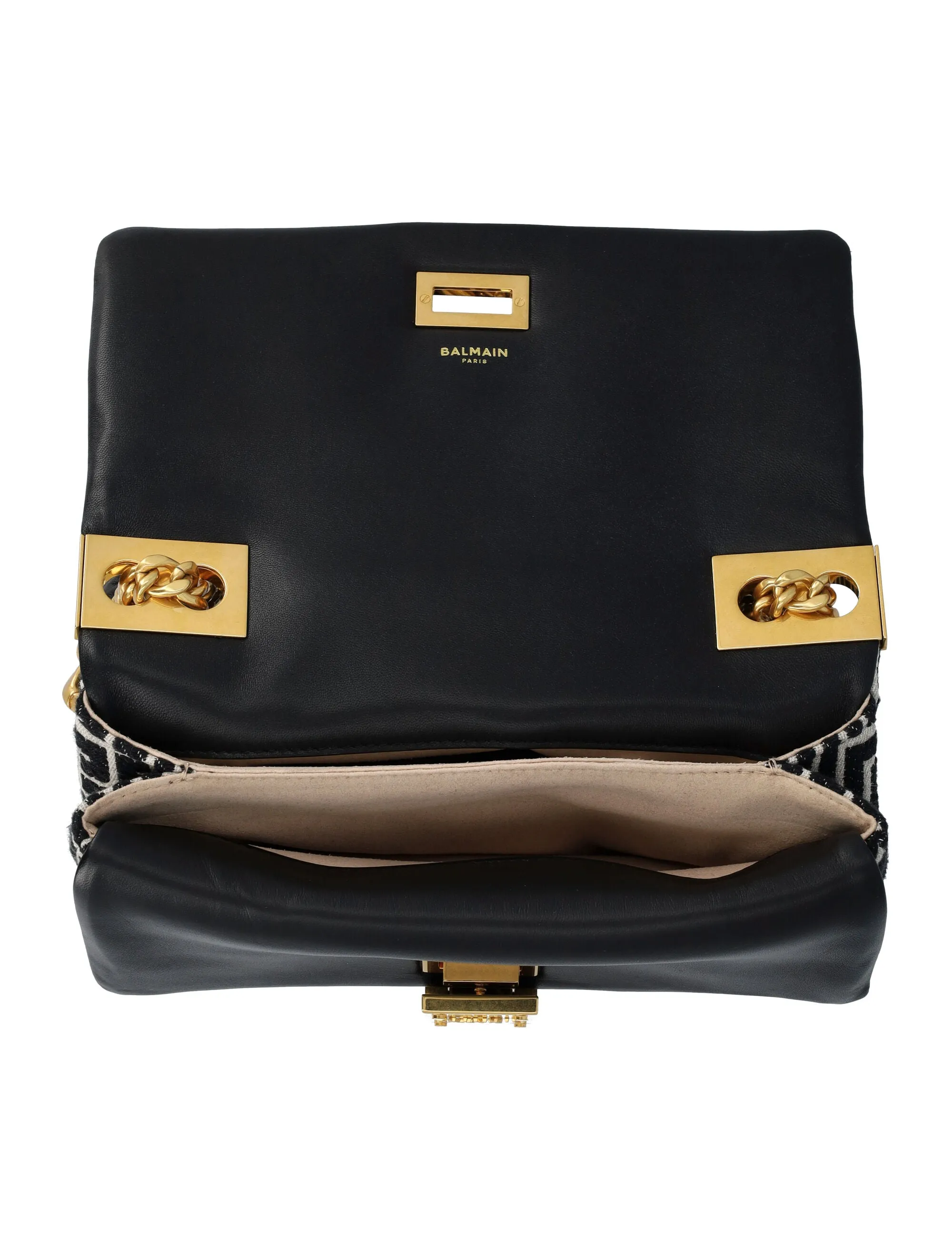 Balmain 1945 Small Monogram Jacquard Shoulder Bag