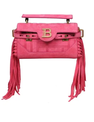 Balmain B-Buzz 19 Logo Plaque Fringed Crossbody Bag