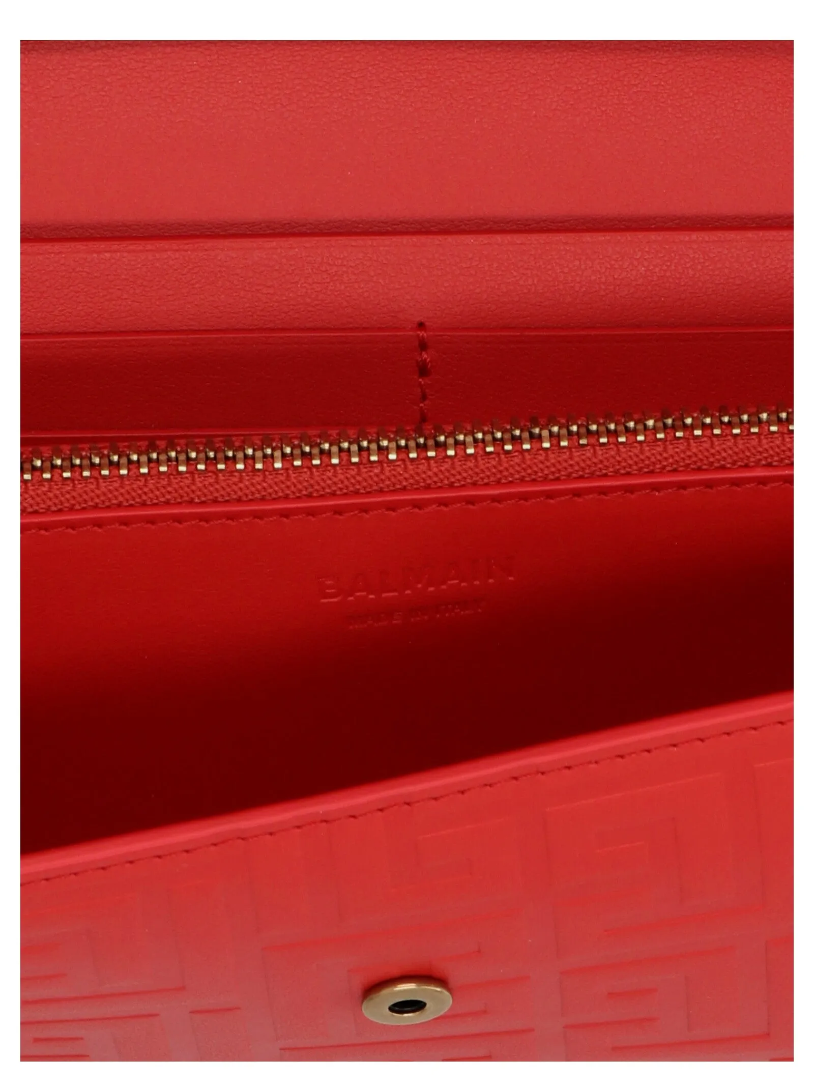 Balmain Logo Plaque Debossed Monogram Shoulder Bag