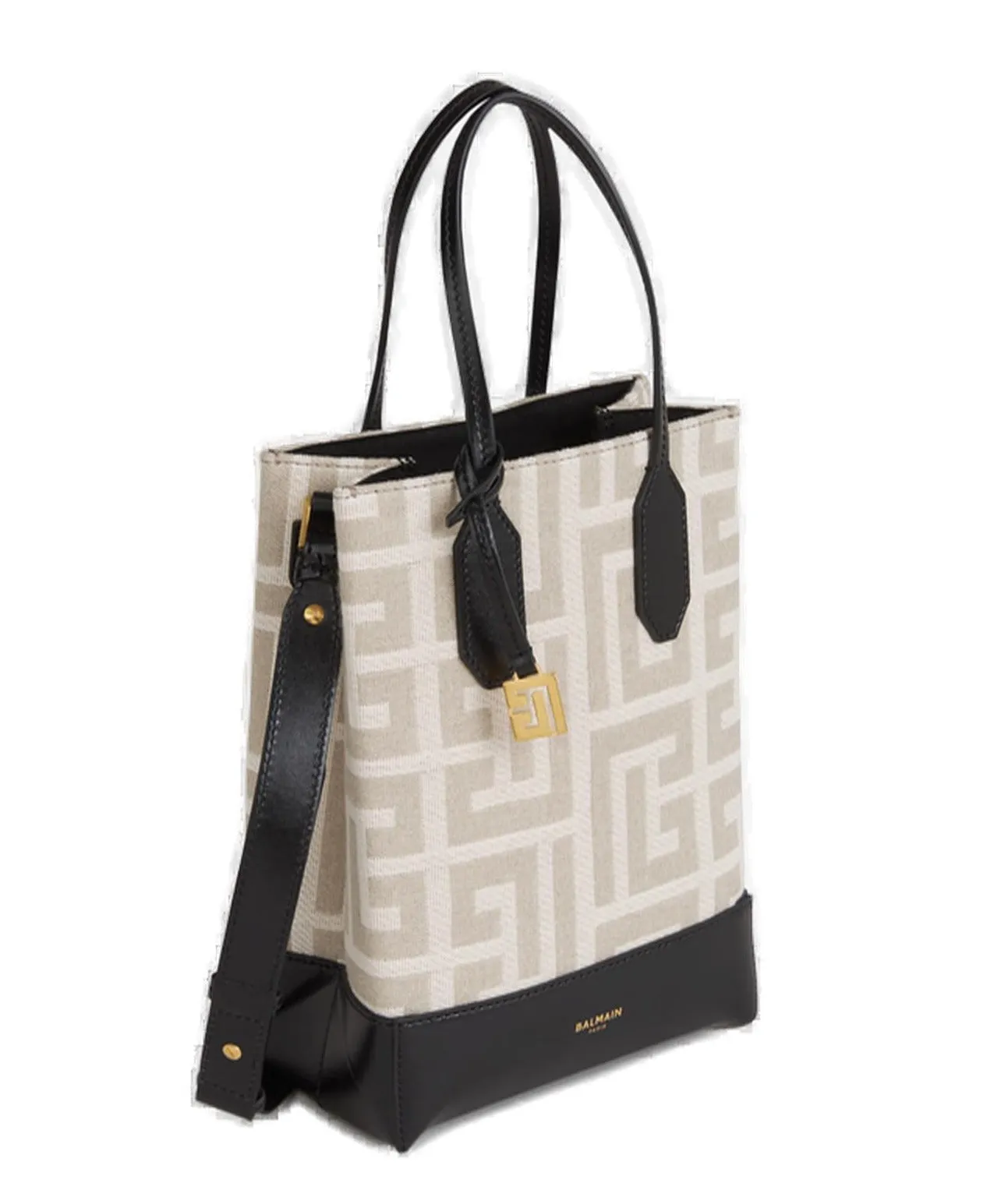 Balmain Monogram Pattern Logo Printed Satchel Bag