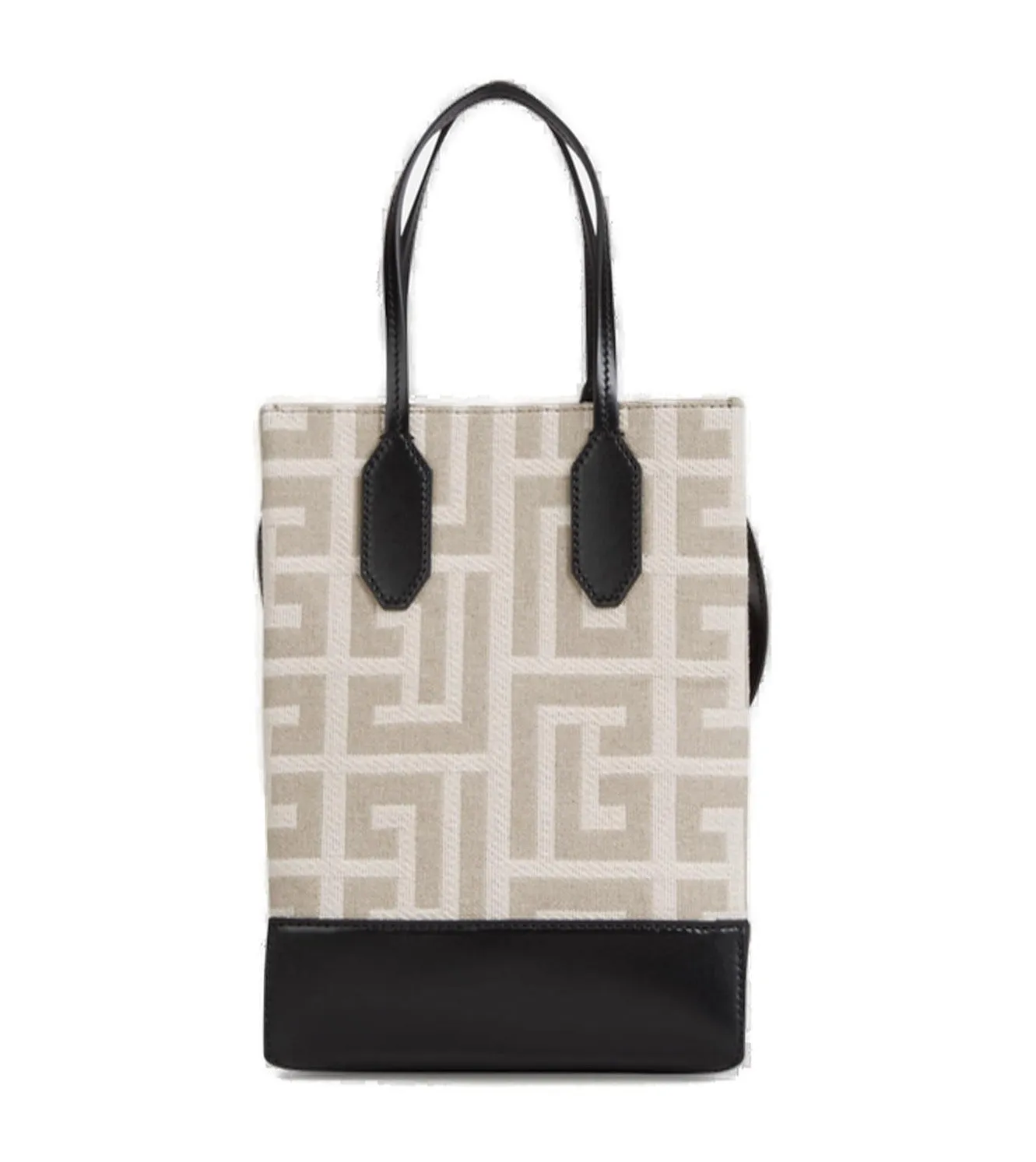 Balmain Monogram Pattern Logo Printed Satchel Bag