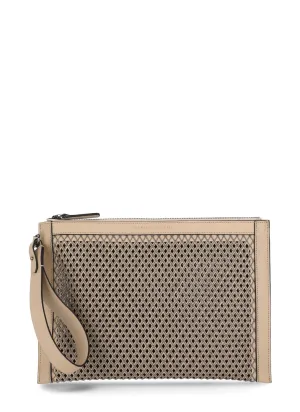 Brunello Cucinelli Panelled Wrist Strap Clutch