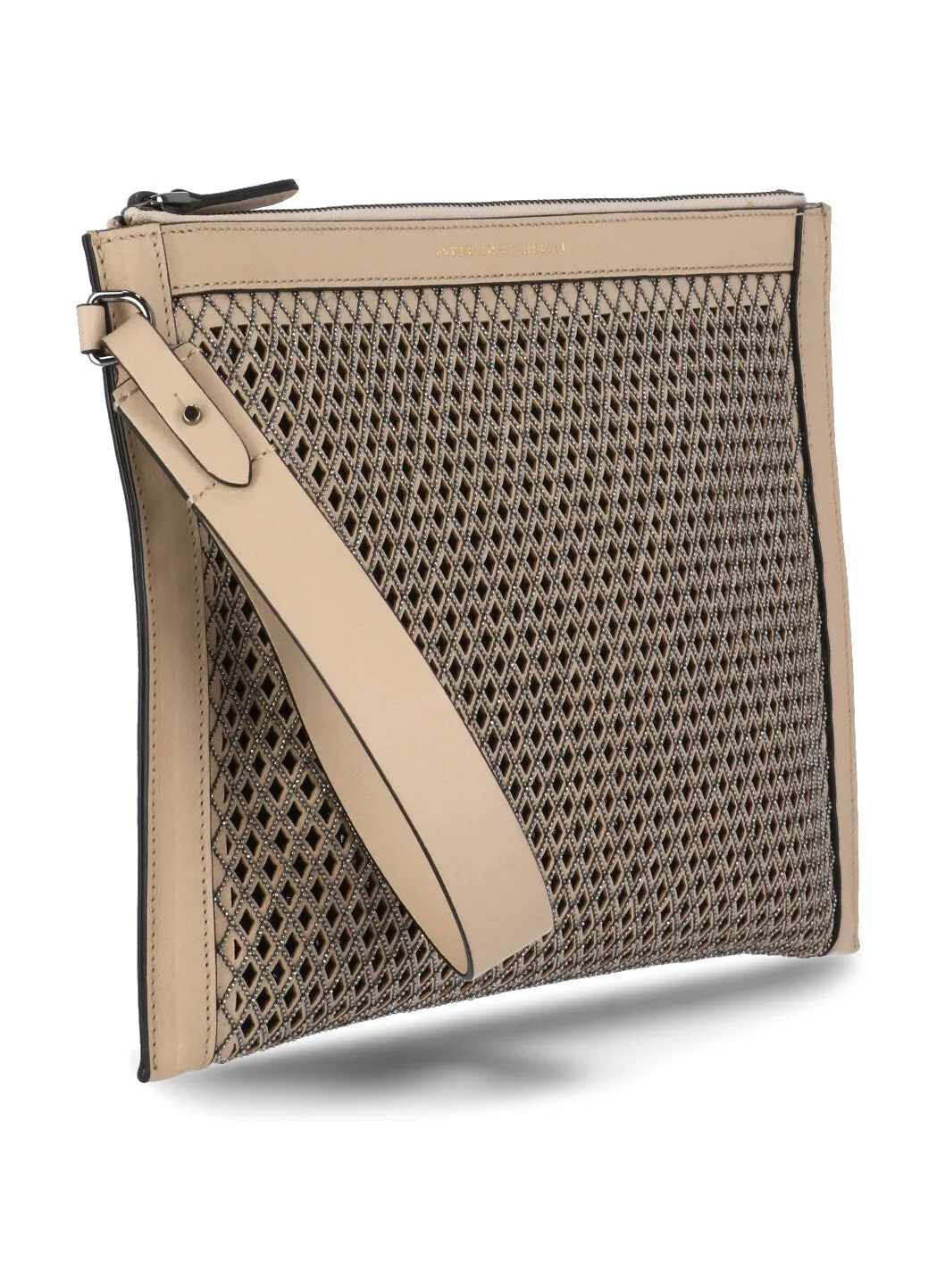 Brunello Cucinelli Panelled Wrist Strap Clutch