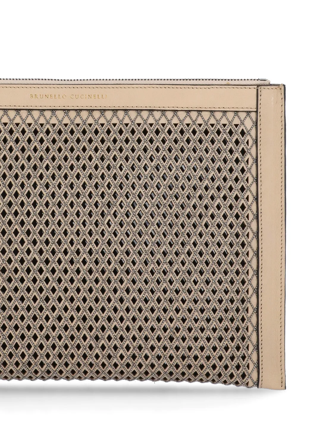 Brunello Cucinelli Panelled Wrist Strap Clutch