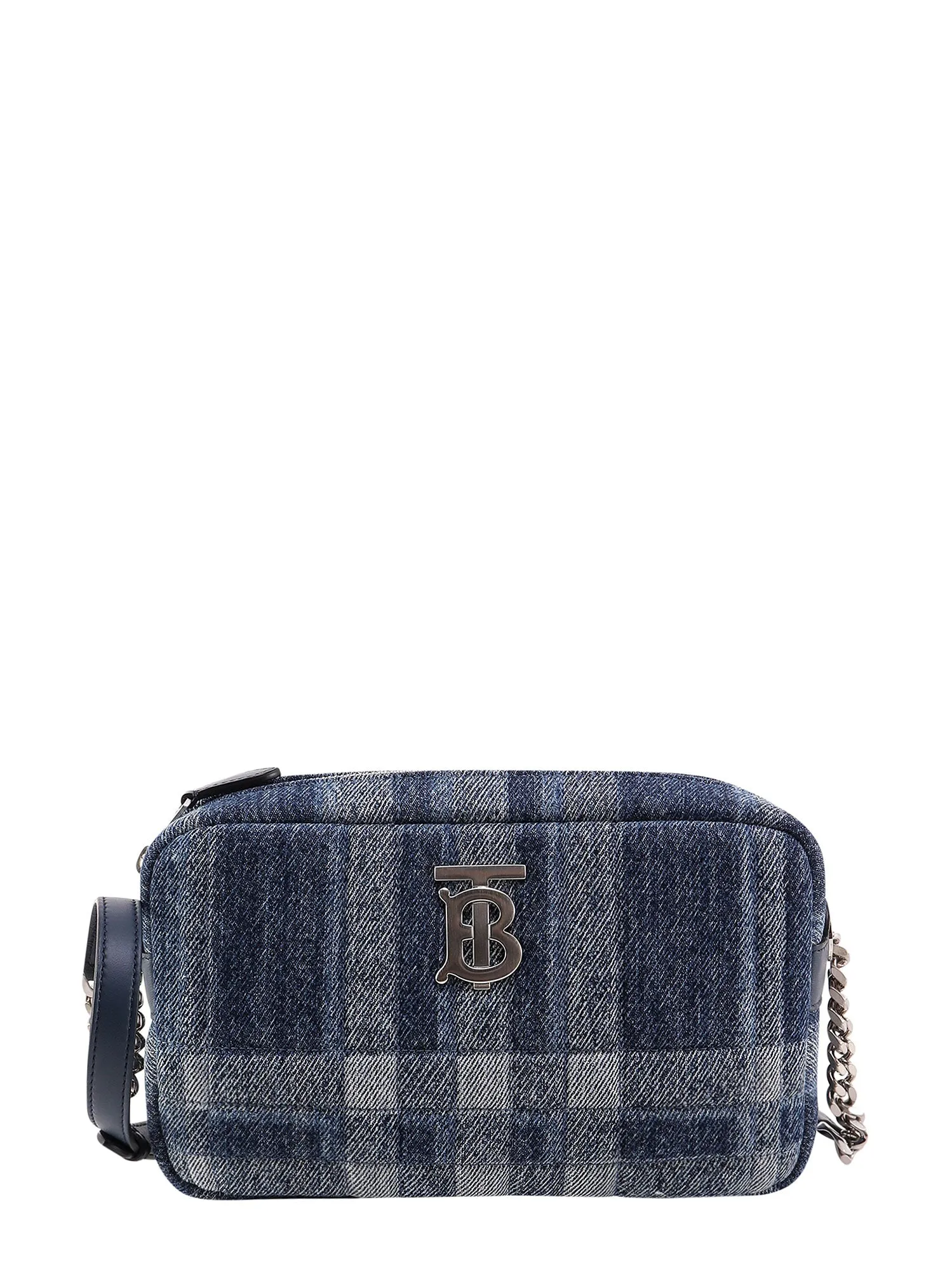Burberry Logo Plaque Check Crossbody Bag