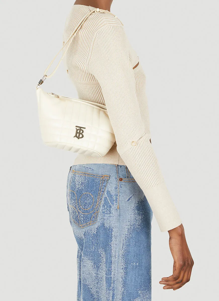 Burberry Lola Quilted Crescent Shoulder Bag