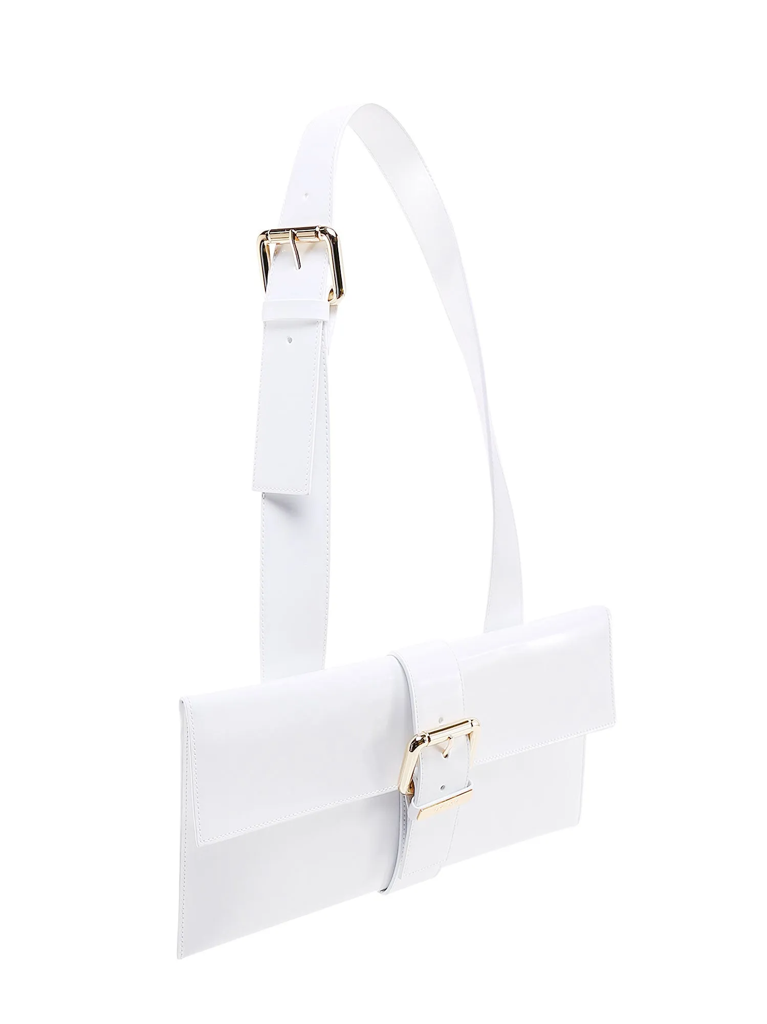 By Far Carol Buckle Detailed Shoulder Bag