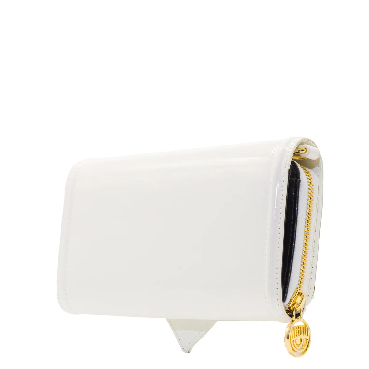 Chiara Ferragni Eyelike Embossed Chain-Link Clutch Bag