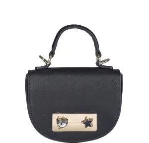 Chiara Ferragni Eyelike Plaque Top Handle Bag