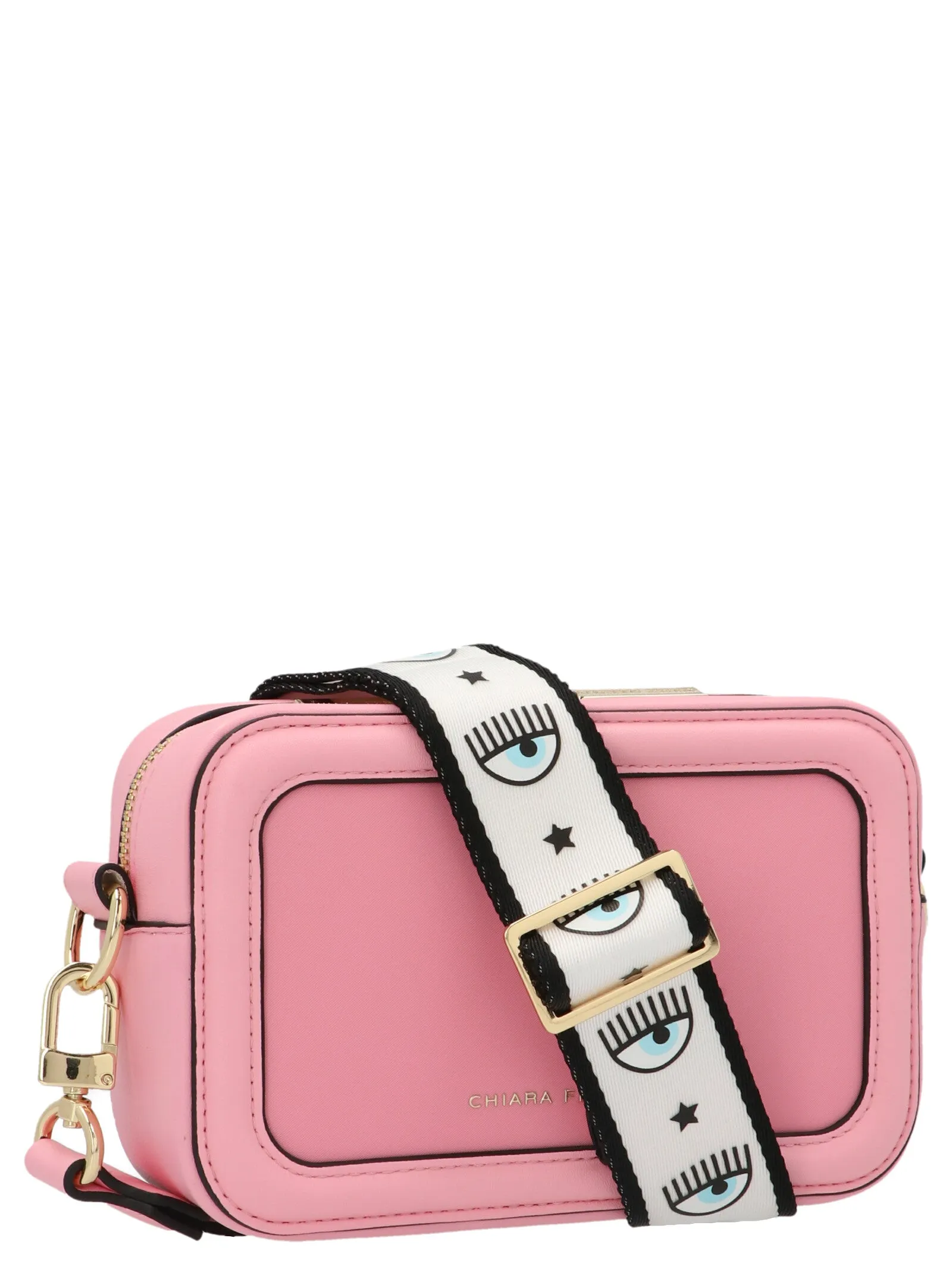 Chiara Ferragni Eyelike Plaque Zipped Crossbody Bag