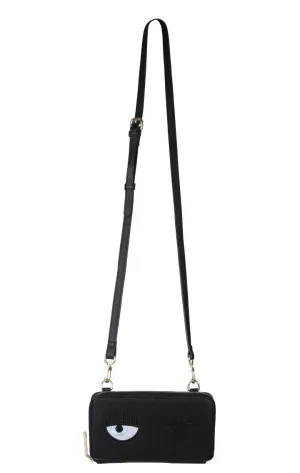 Chiara Ferragni Eyestar Embroidered Zipped Crossbody Bag