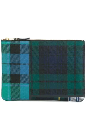 Comme des Garons Wallet Tartan Print Clutch