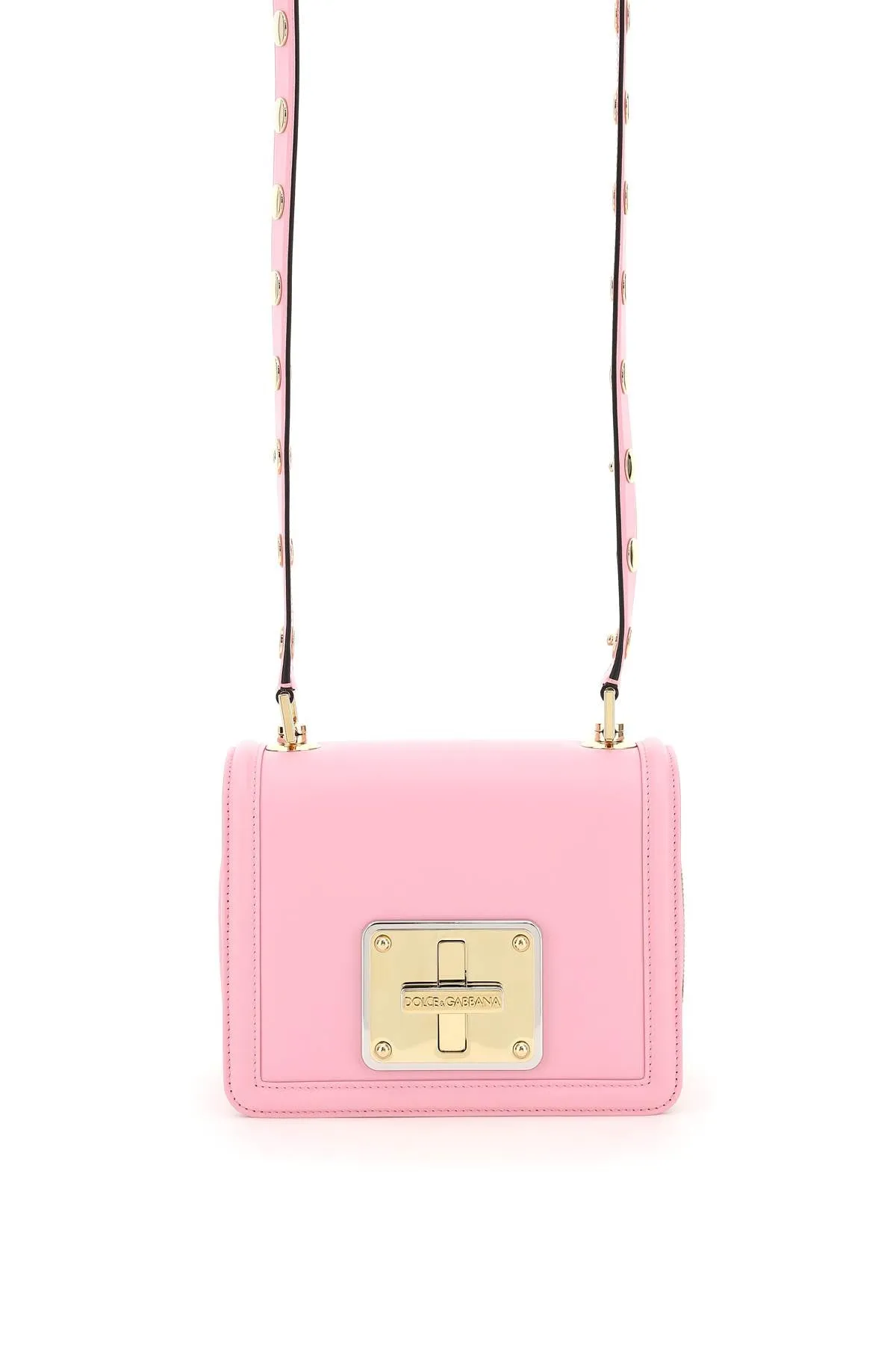 Dolce & Gabbana Logo Engraved Twist-Lock Crossbody Bag