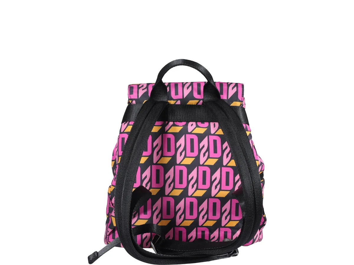 Dsquared2 Allover Logo Printed Backpack