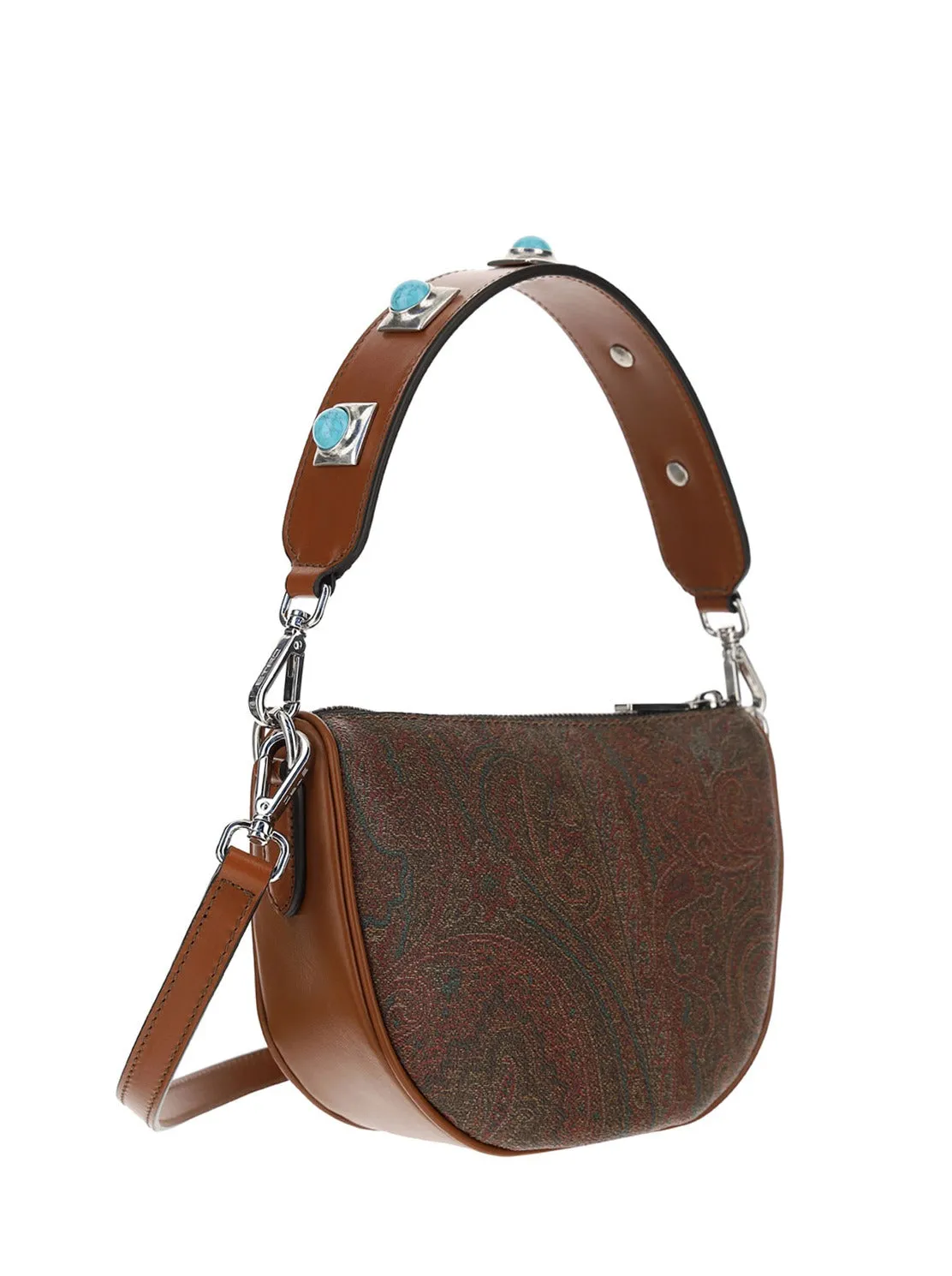 Etro Crown Me Mini Paisley Stud Shoulder Bag