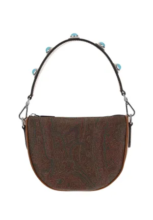 Etro Crown Me Mini Paisley Stud Shoulder Bag