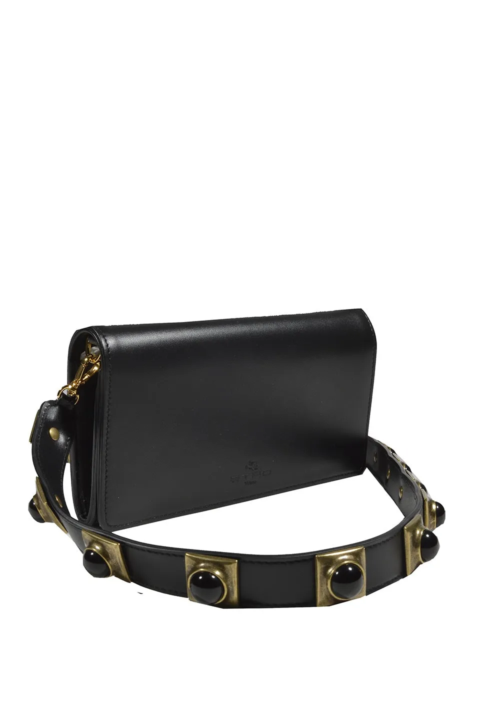 Etro Embellished-Strap Foldover Shoulder Bag