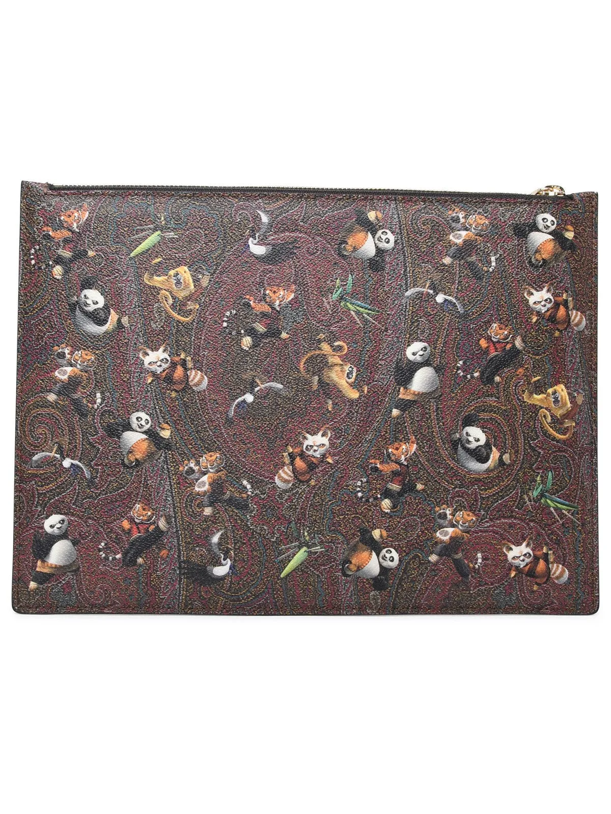 Etro Kung Fu Panda Paisley-Print Zipped Clutch Bag