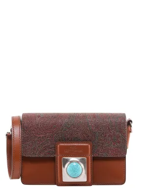 Etro Paisley Jacquard Stud-Embellished Crossbody Bag