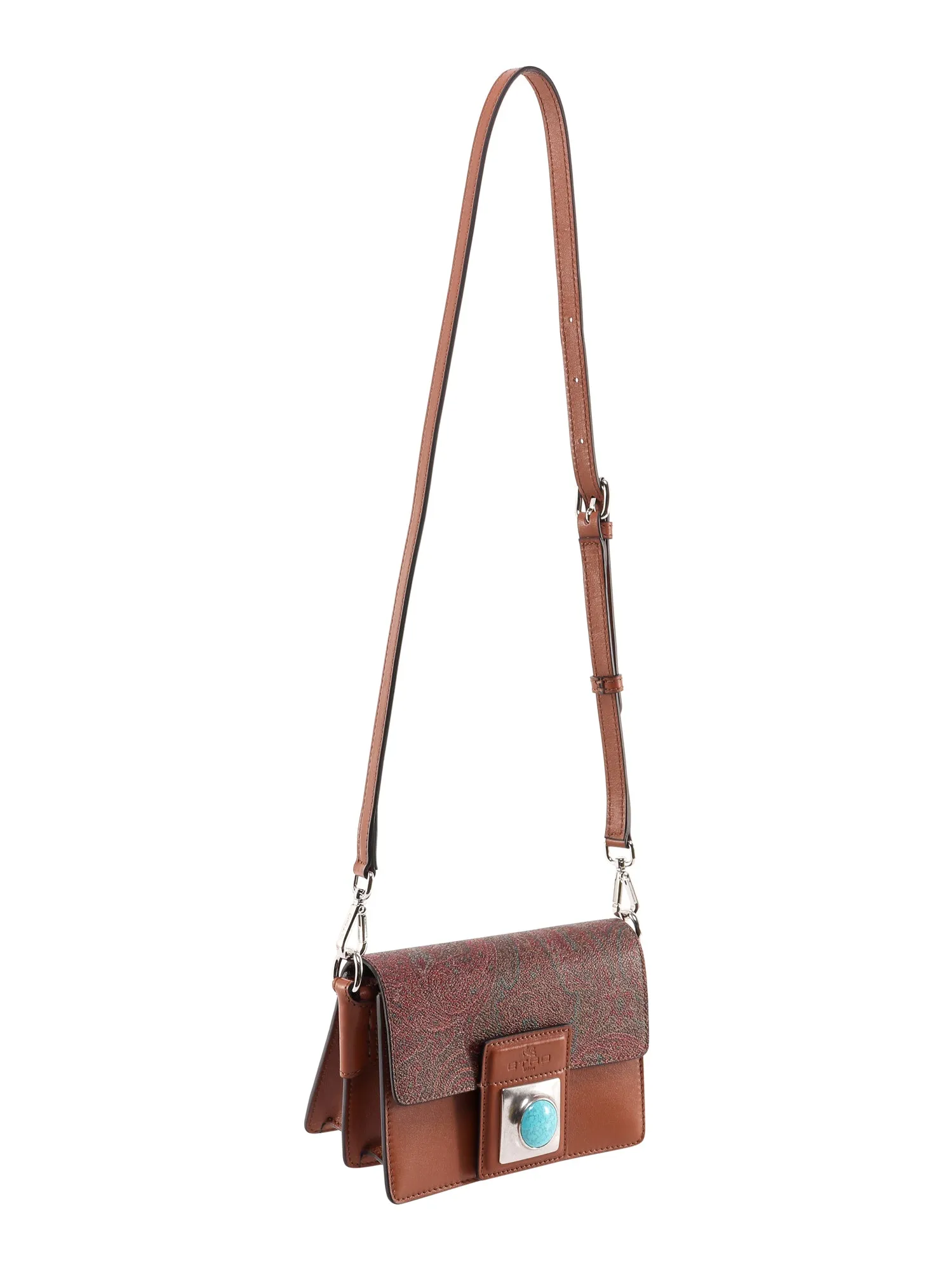 Etro Paisley Jacquard Stud-Embellished Crossbody Bag