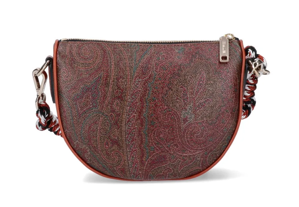 Etro Paisley Printed Logo Embossed Shoulder Bag
