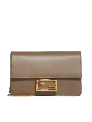 Fendi Baguette Flat Chained Clutch Bag