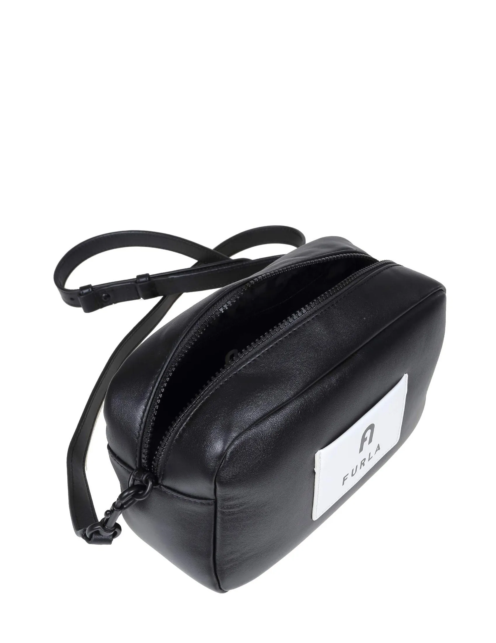 Furla Iris Logo Patch Zip-Up Crossbody Bag