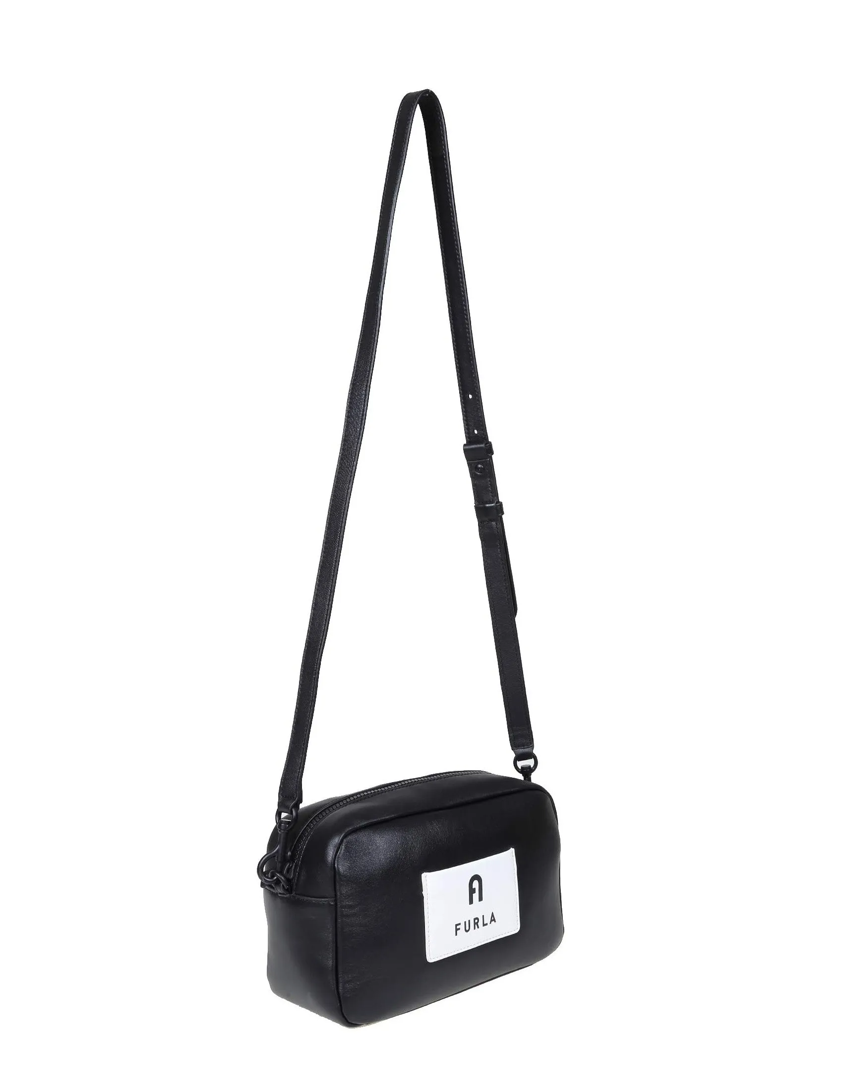 Furla Iris Logo Patch Zip-Up Crossbody Bag