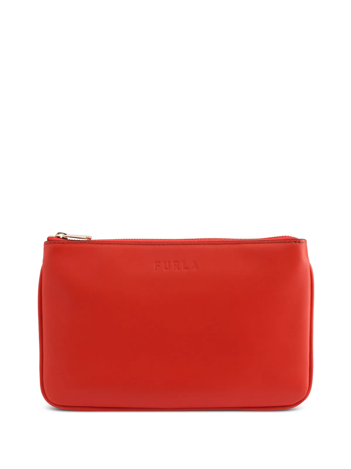Furla Logo Debossed Top Zip Crossbody Bag