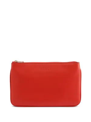 Furla Logo Debossed Top Zip Crossbody Bag