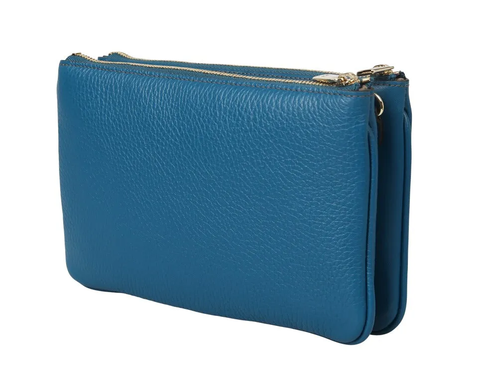 Furla Logo Debossed Top Zip Crossbody Bag