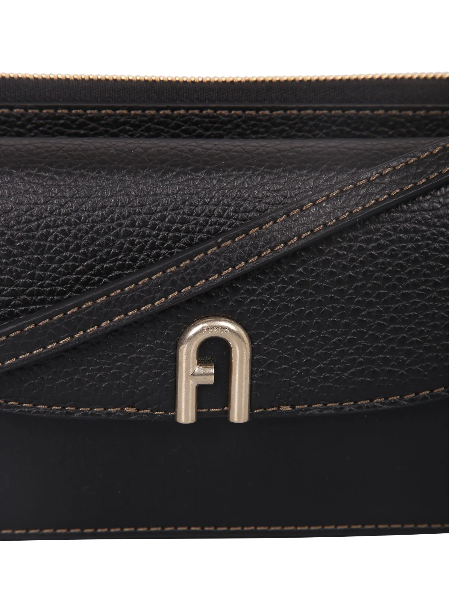 Furla Logo Plaque Foldover Top Satchel Bag