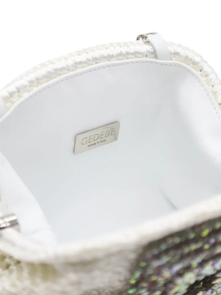 Gedebe Embellished Chain-Link Interwoven Shoulder Bag