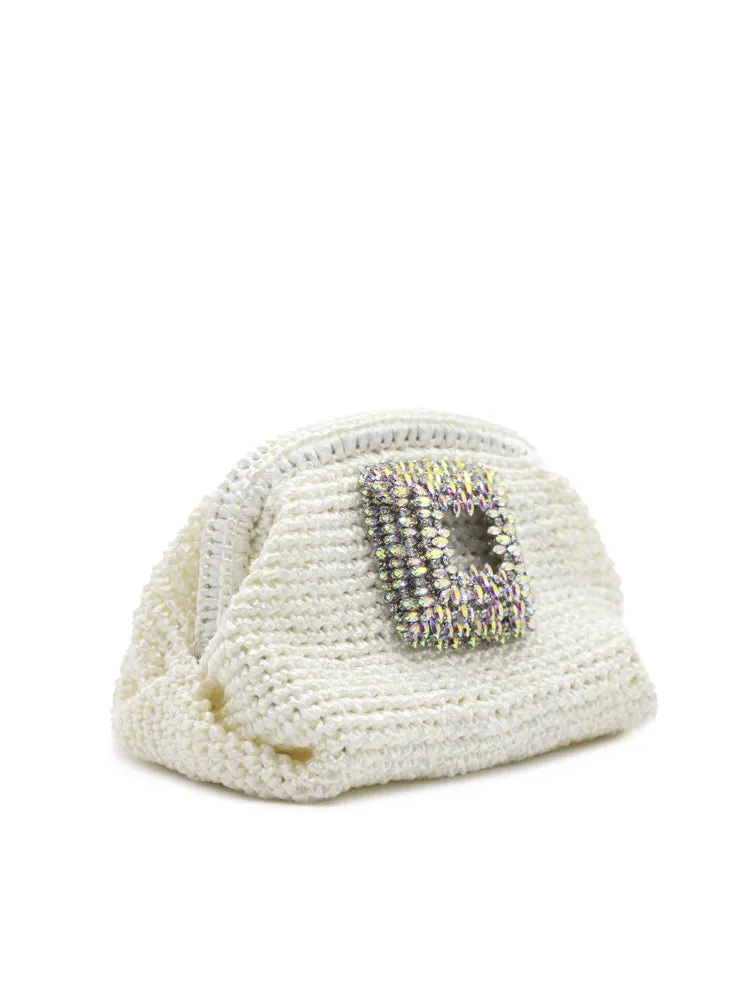 Gedebe Embellished Chain-Link Interwoven Shoulder Bag