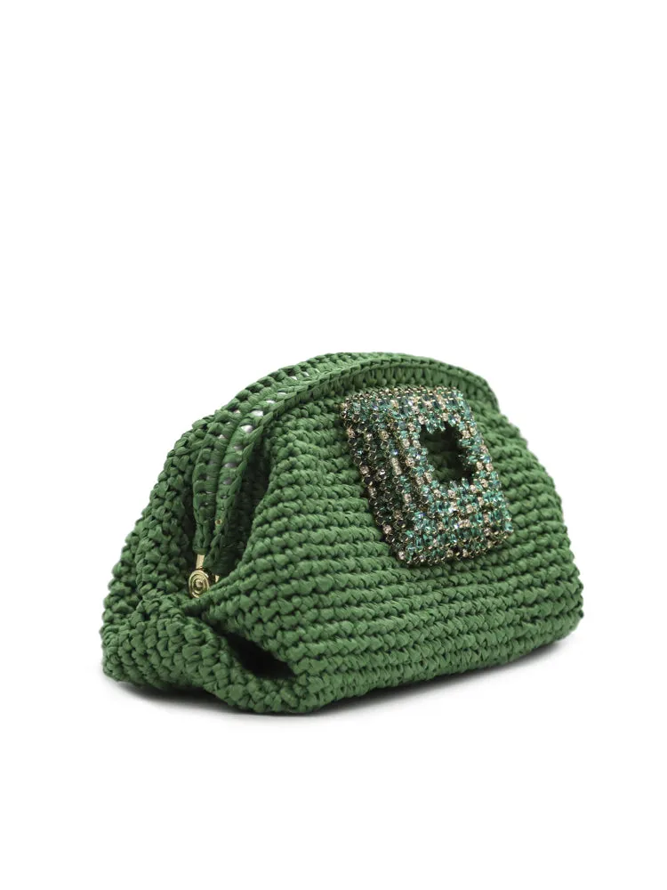 Gedebe Embellished Chain-Link Interwoven Shoulder Bag