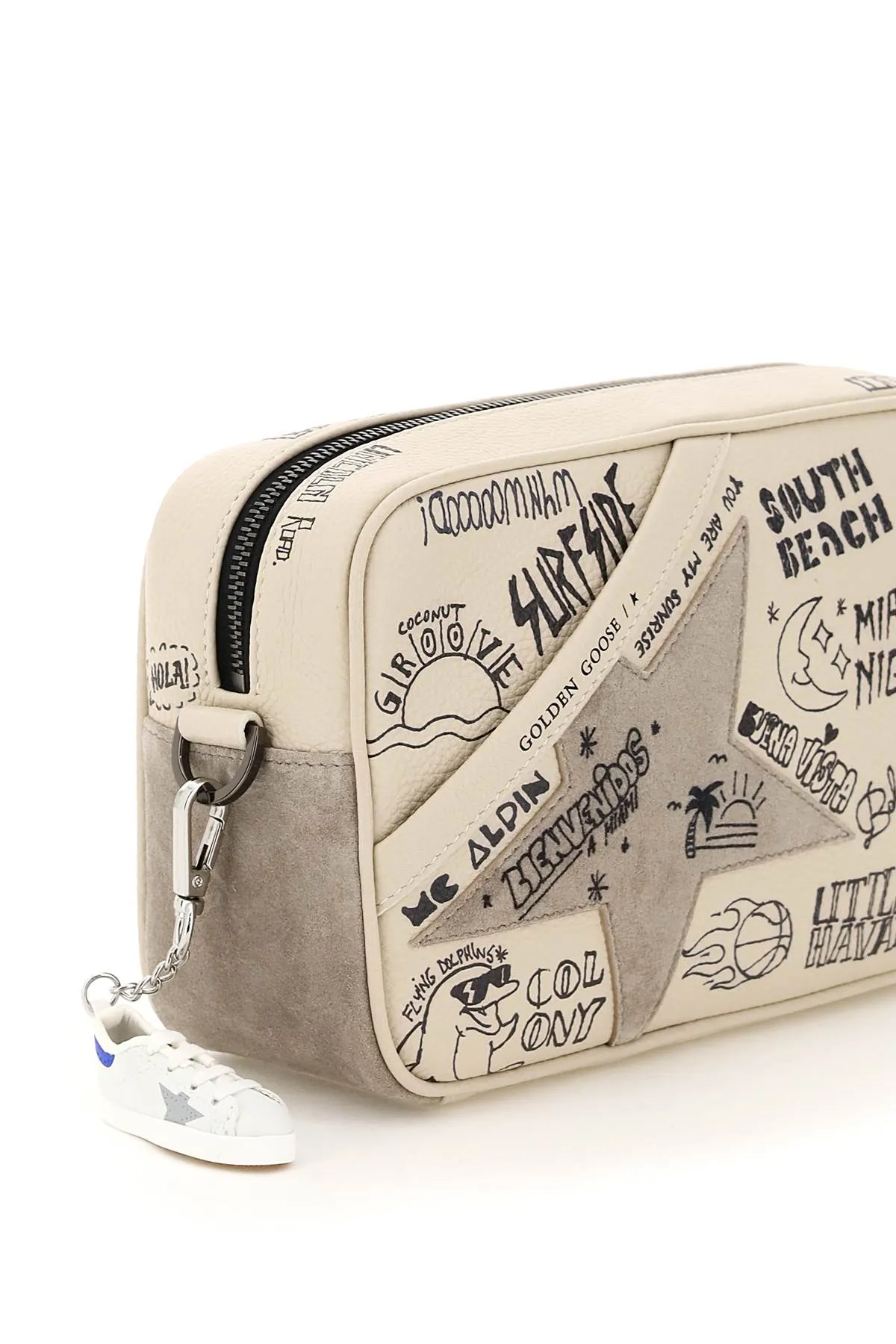 Golden Goose Deluxe Brand Graffiti Printed Zipped Crossbody Bag