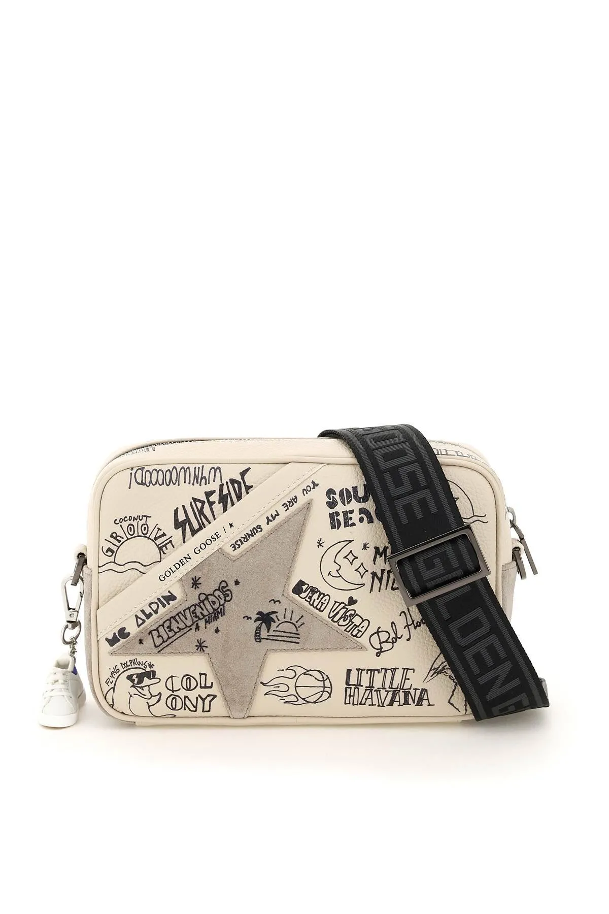 Golden Goose Deluxe Brand Graffiti Printed Zipped Crossbody Bag